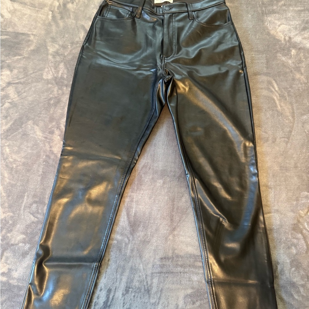 Sleek Black Faux Leather Pants